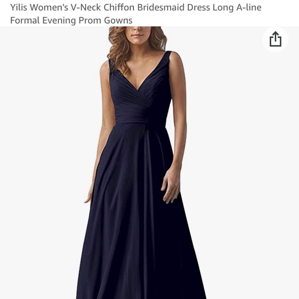 Navy Blue Bridesmaid/Prom dress